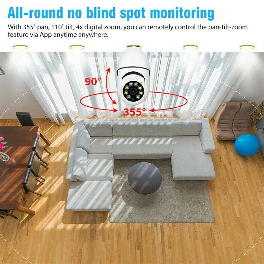 E27 Light Bulb Security Camera 11