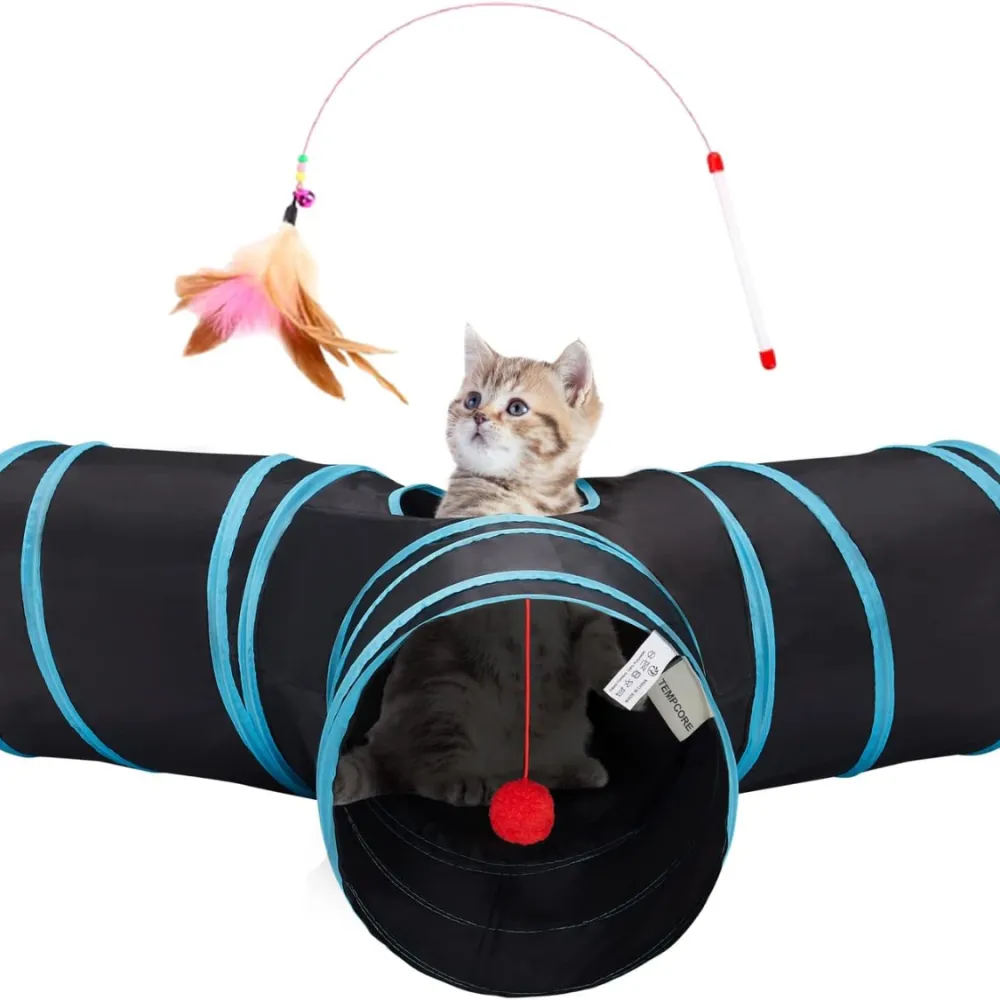 Pet Cat Tunnel Tube Toys 3 Way Collapsible 1