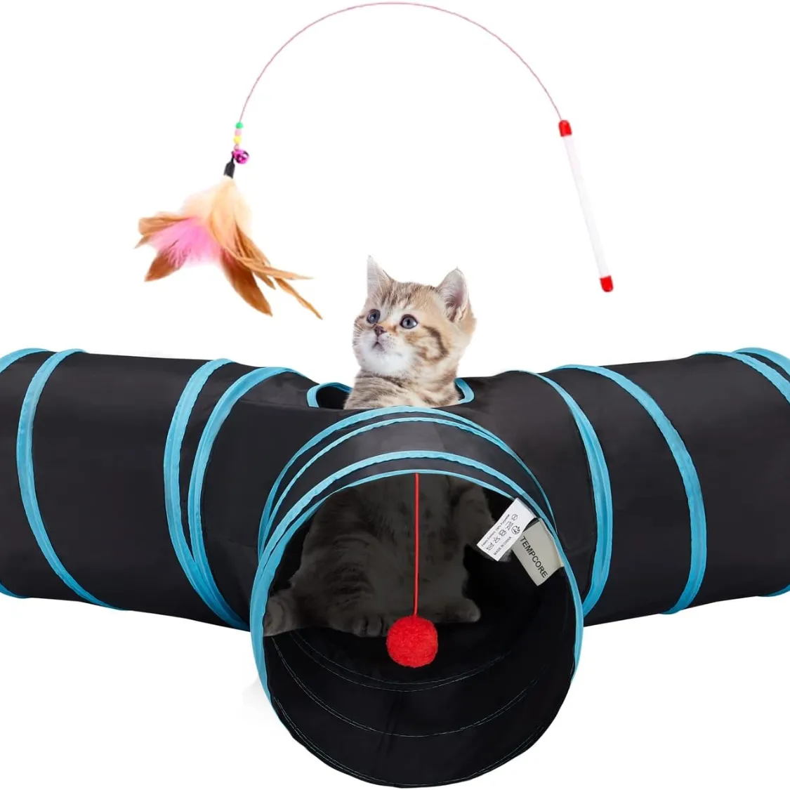 Pet Cat Tunnel Tube Toys 3 Way Collapsible
