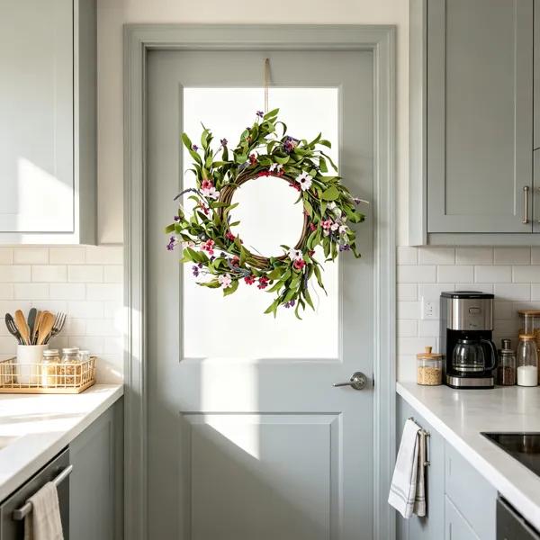 22inch & Green Artificial Wreath 3