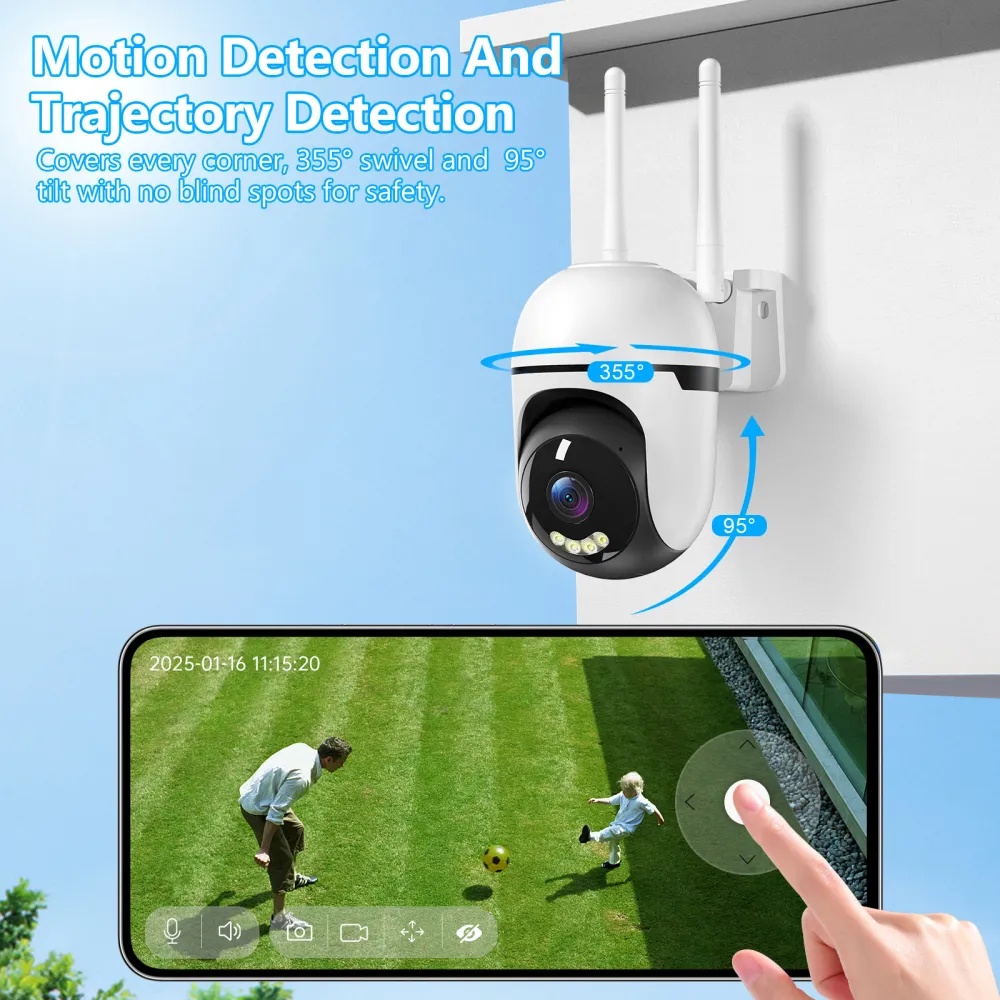3MP PTZ Wireless Indoor Outdoor Mini Camera 4