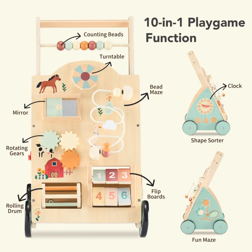 Wooden Baby Walker 4
