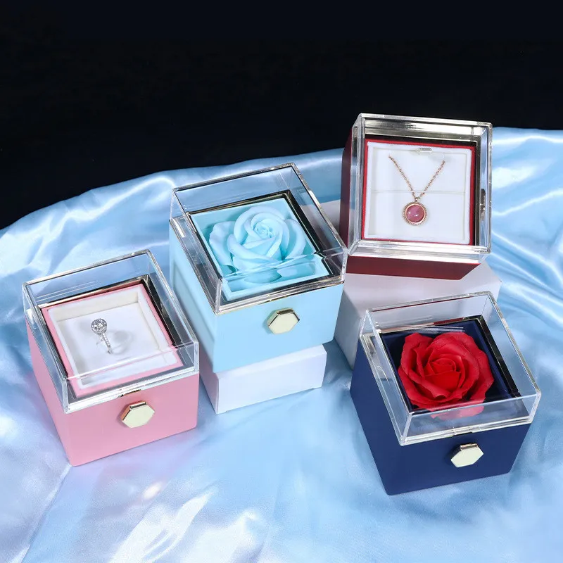 Rotating Soap Flower Rose Gift Box Creative 32
