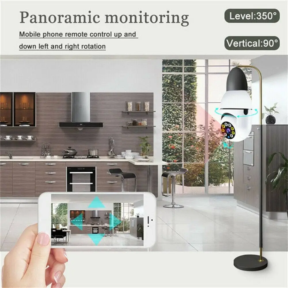 E27 Light Bulb Security Camera 5