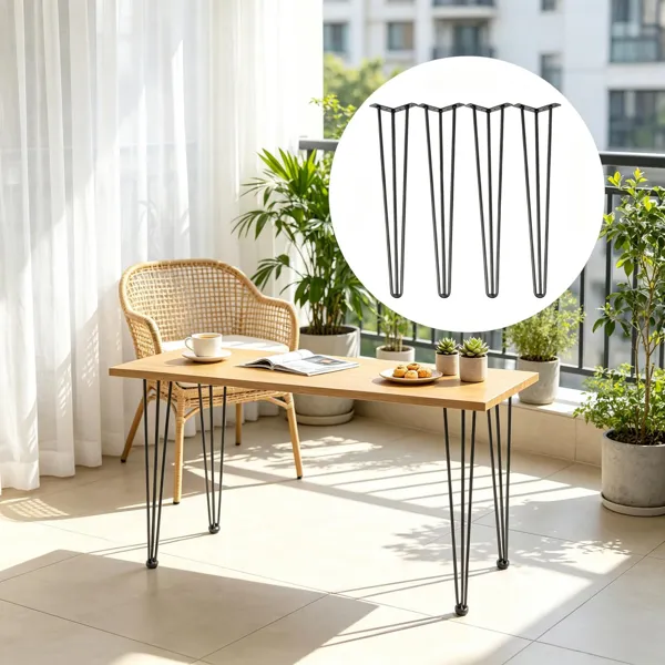 Set Of 4 Black Hairpin Table Legs 4