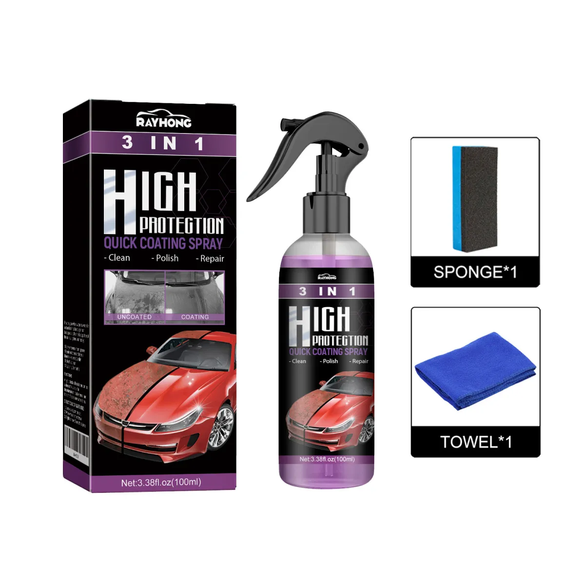 3 In 1 High Protection Quick Car Coating