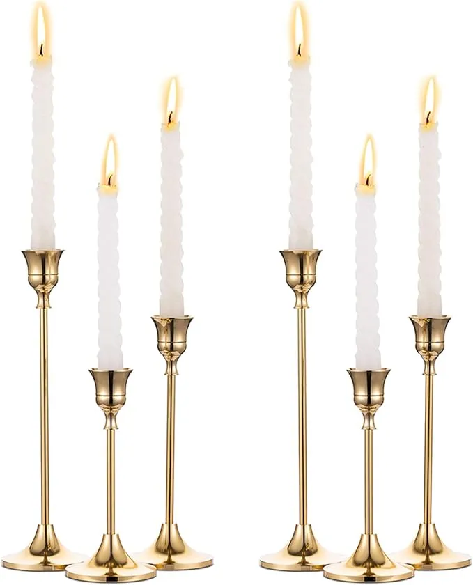Vintage Gold Candlestick Holders