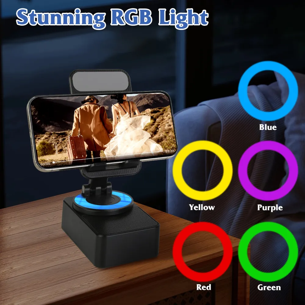 4 In 1 Foldable Wireless Speaker Phone Stand 7