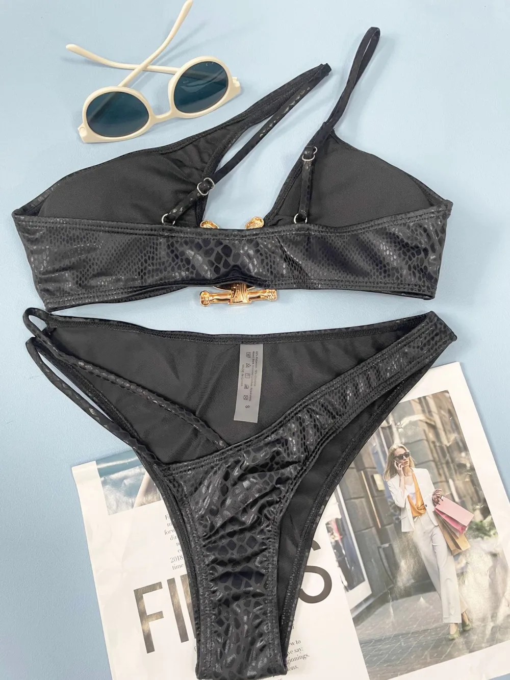 Women Bikini Serpentine Pattern Swimsuit 7