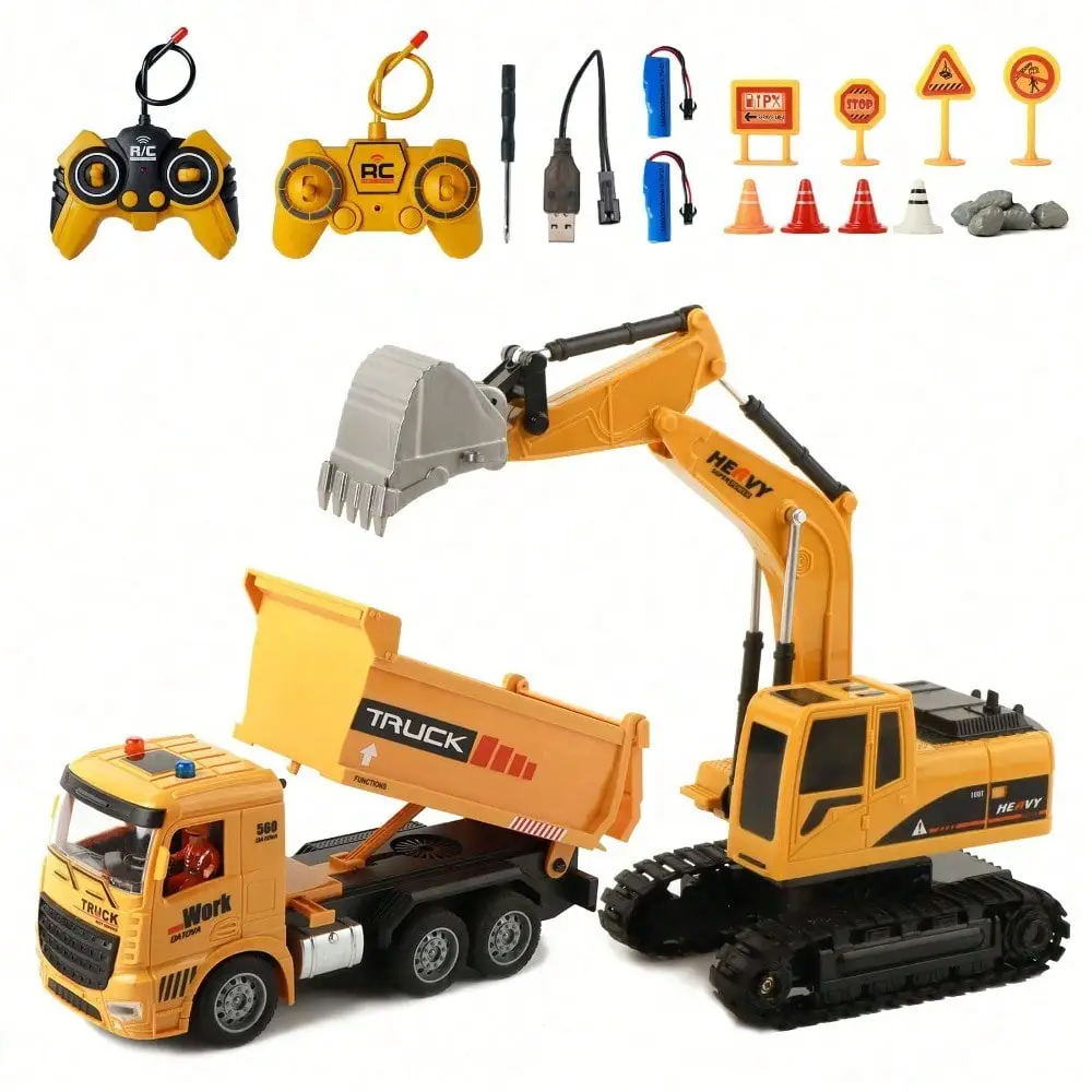 RC Dump Truck And Excavator Set