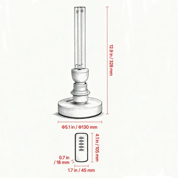 25W Portable UVC Lamp With Ozone Purifier 3