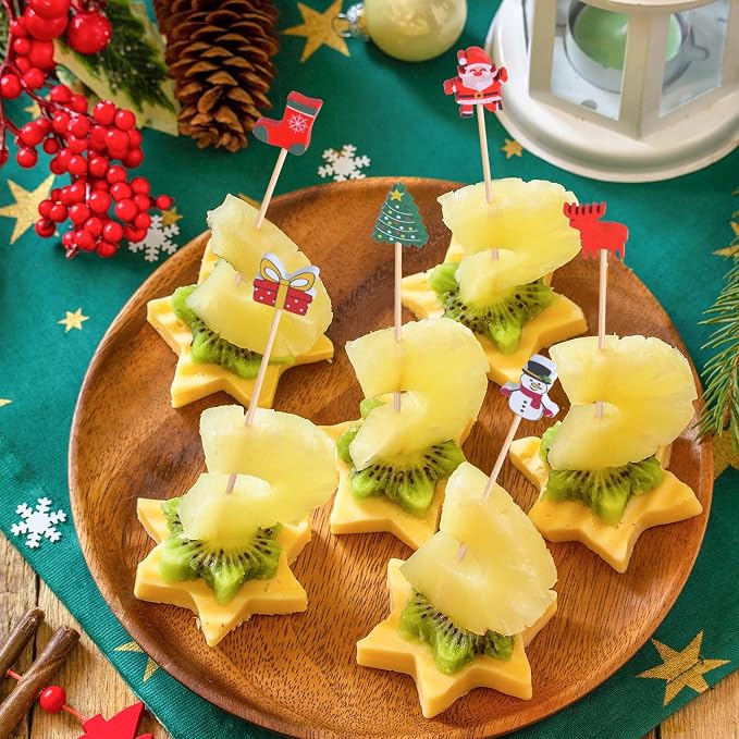 100 Pack Christmas Decoration Toothpicks For