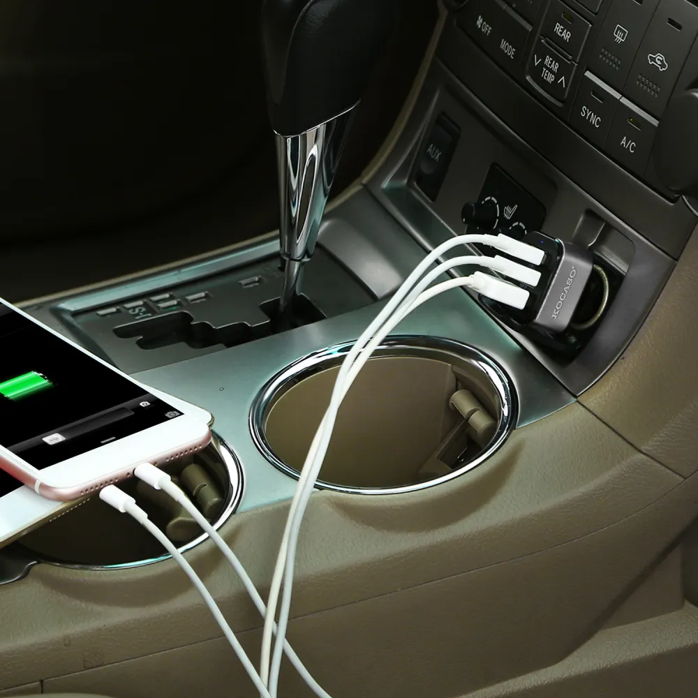 3Port USB Car Charger 30W 5.5A For IOS Phone 4