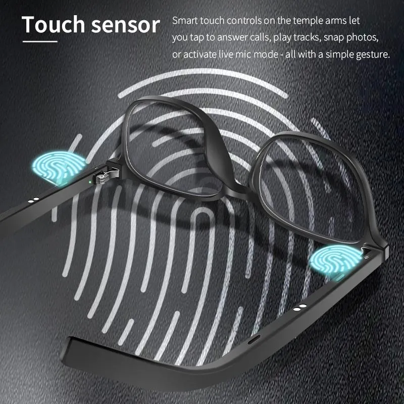 Smart AI Bluetooth Glasses With Magnetic 5