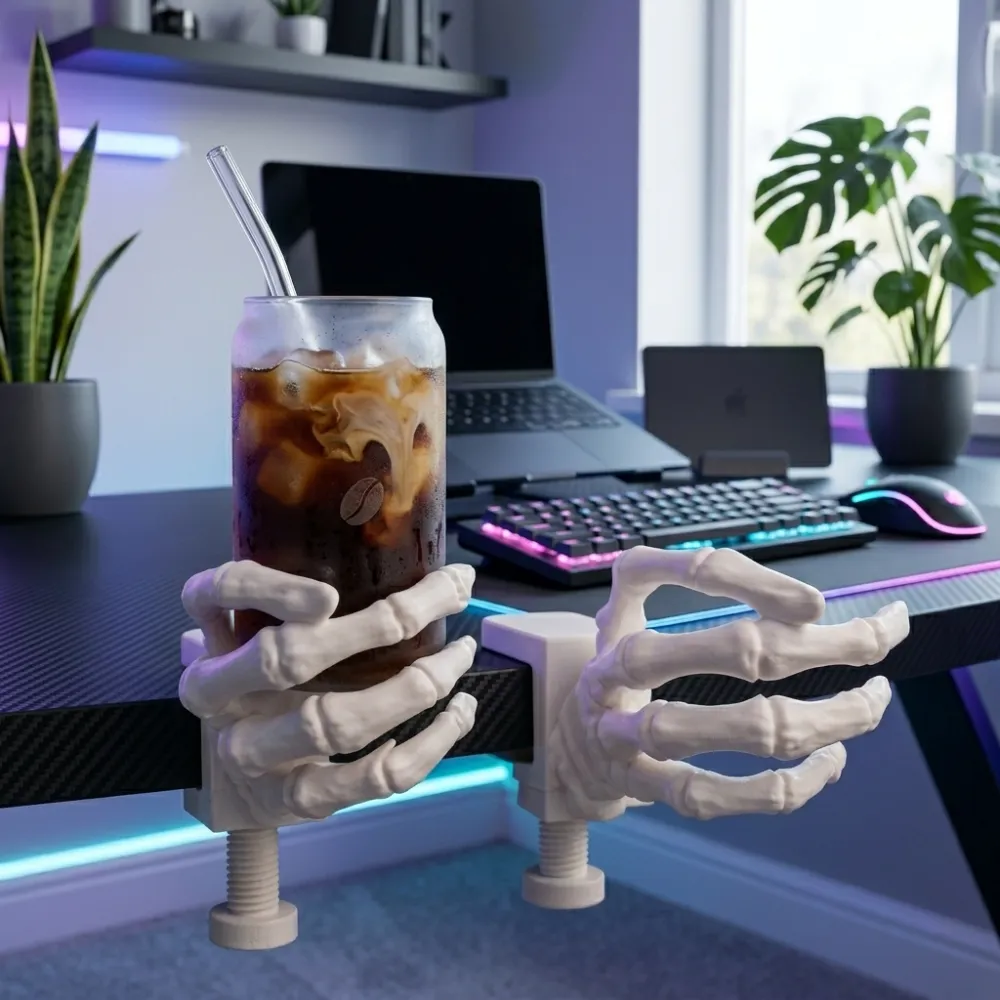 Skeleton Hand Clamp Cup Holder 2