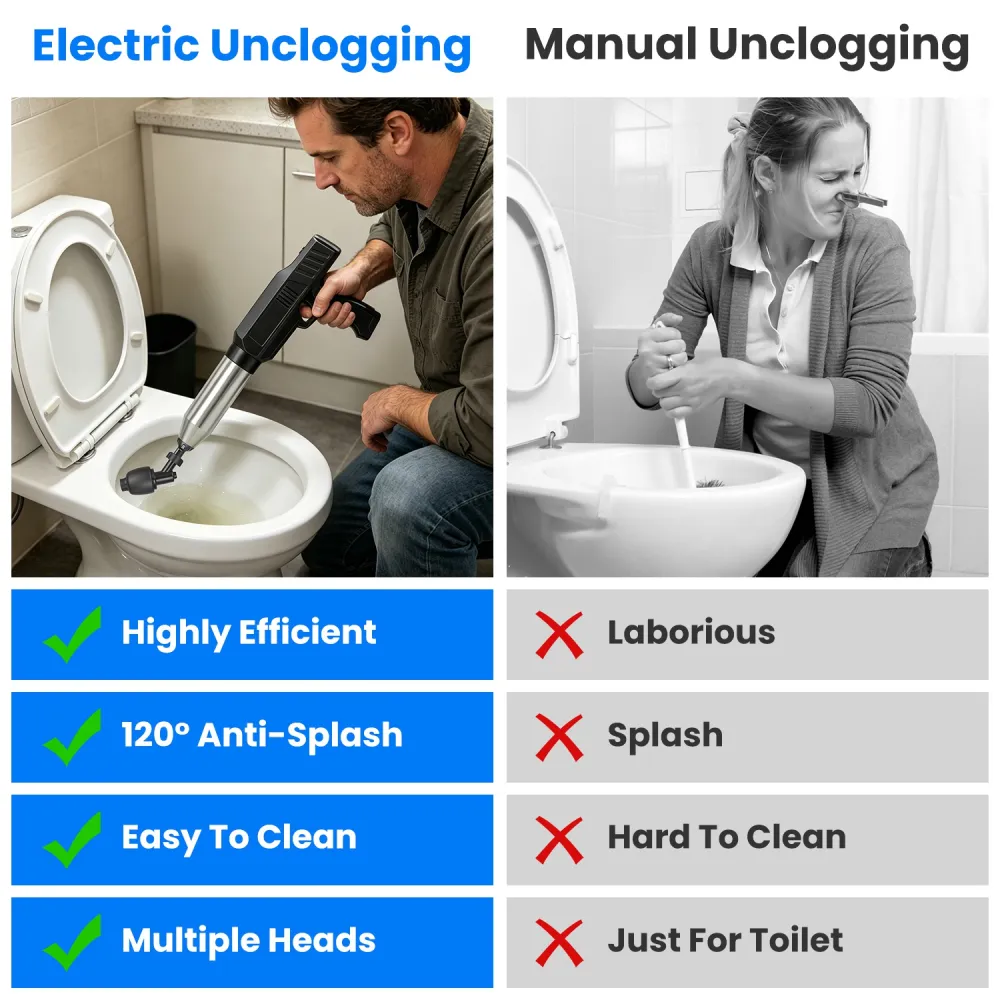 Electric Toilet Plunger With Air Pressure 12