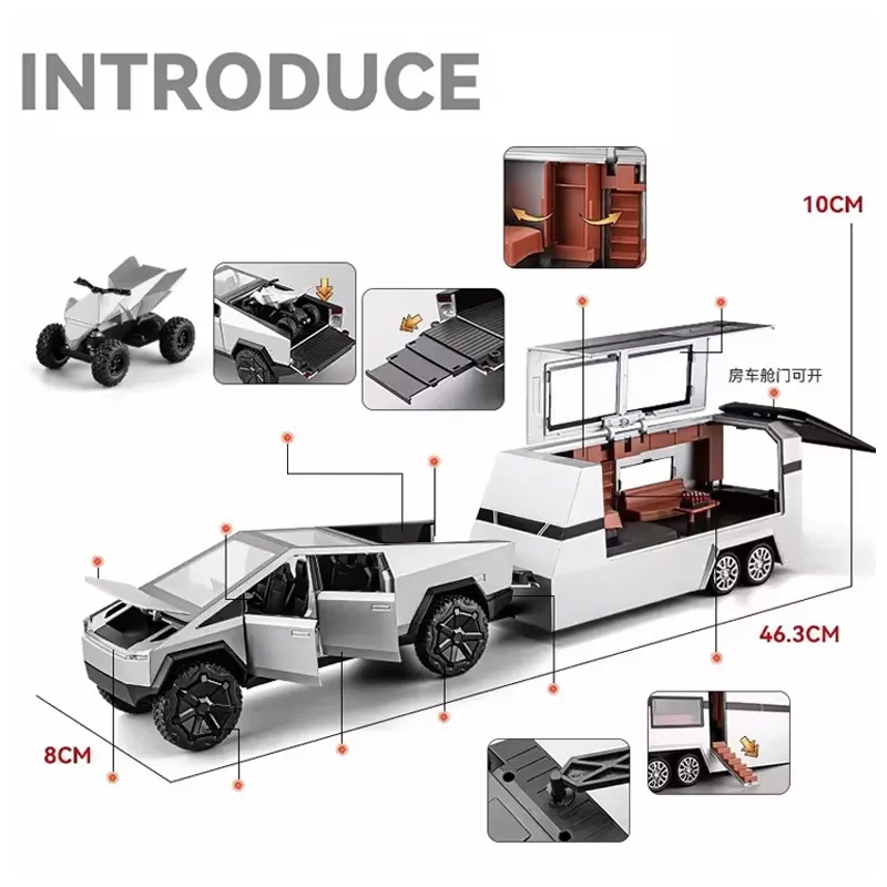 Diecast Metal Pickup Truck Toys For Boys Age 6