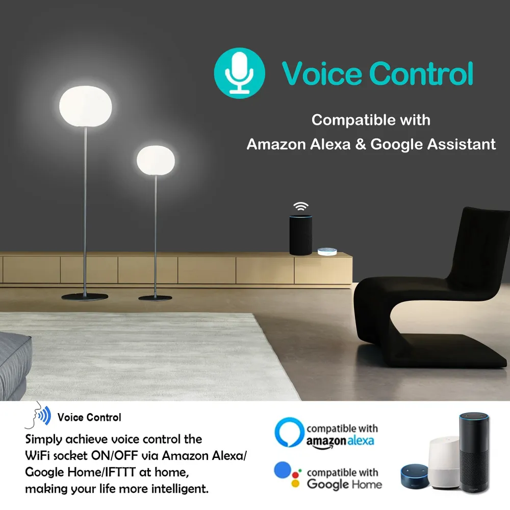 WiFi Smart Plug with Voice Control 4