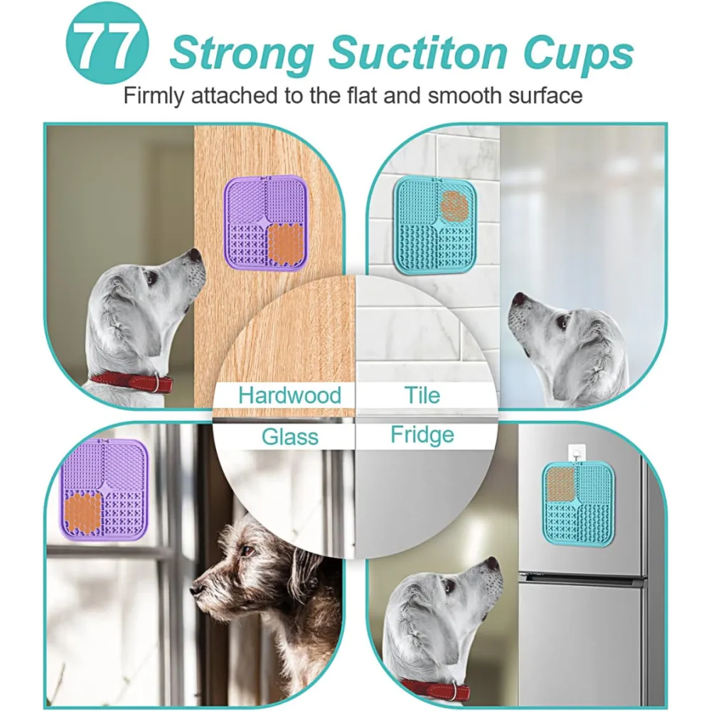 Lick Mat For Dogs  Cats 2 Pack 4