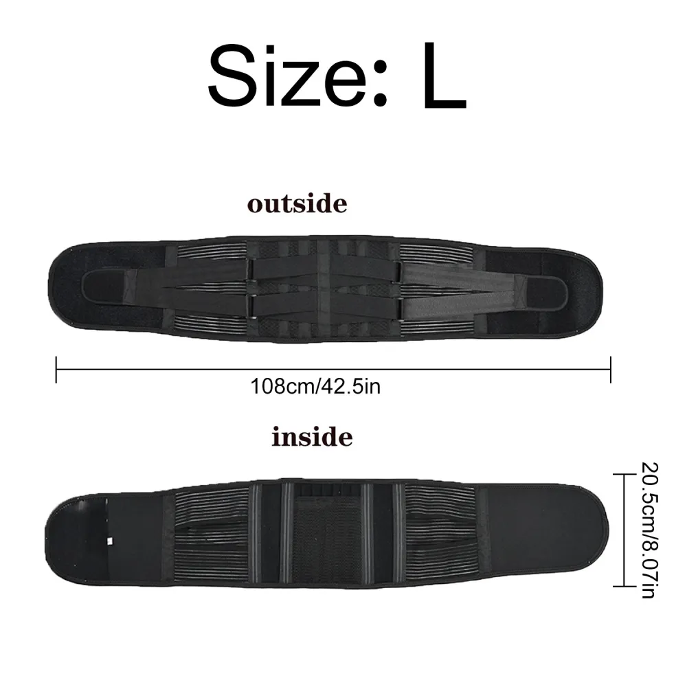 Adjustable Lower Back Brace Lumbar Support 5