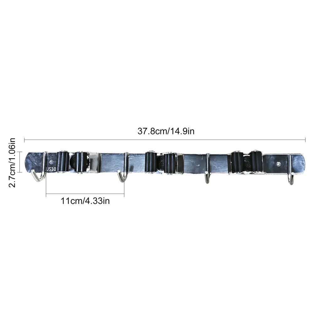 Wall Mounted Broom Mop Holder Organizer Rack 3