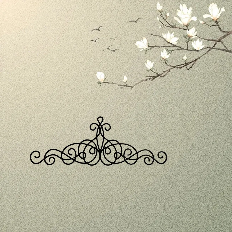 Vintage Ornate Black Wrought Iron Scroll 9