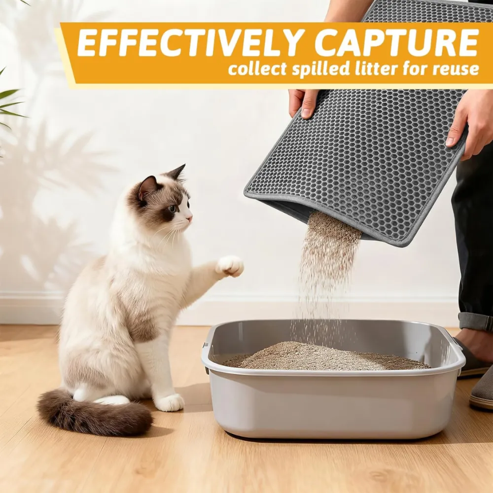 Cat Litter Mat Double Layer Waterproof Urine 3