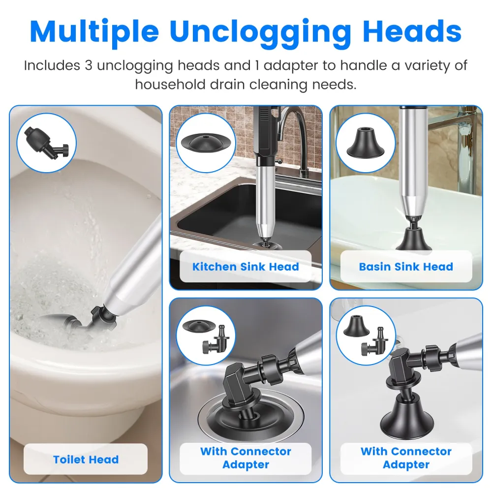 Electric Toilet Plunger With Air Pressure 8