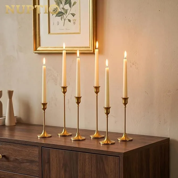 Vintage Gold Candlestick Holders 5