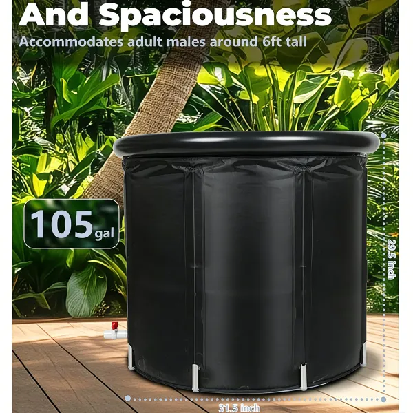 105 Gallons Ice Bath Cold Plunge Tub With