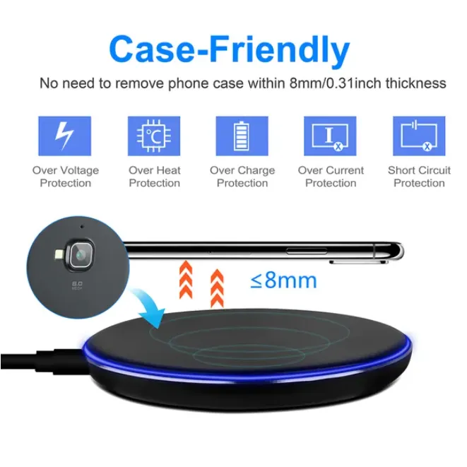 Wireless Charger Qi Certified Ultra Slim 5W 3