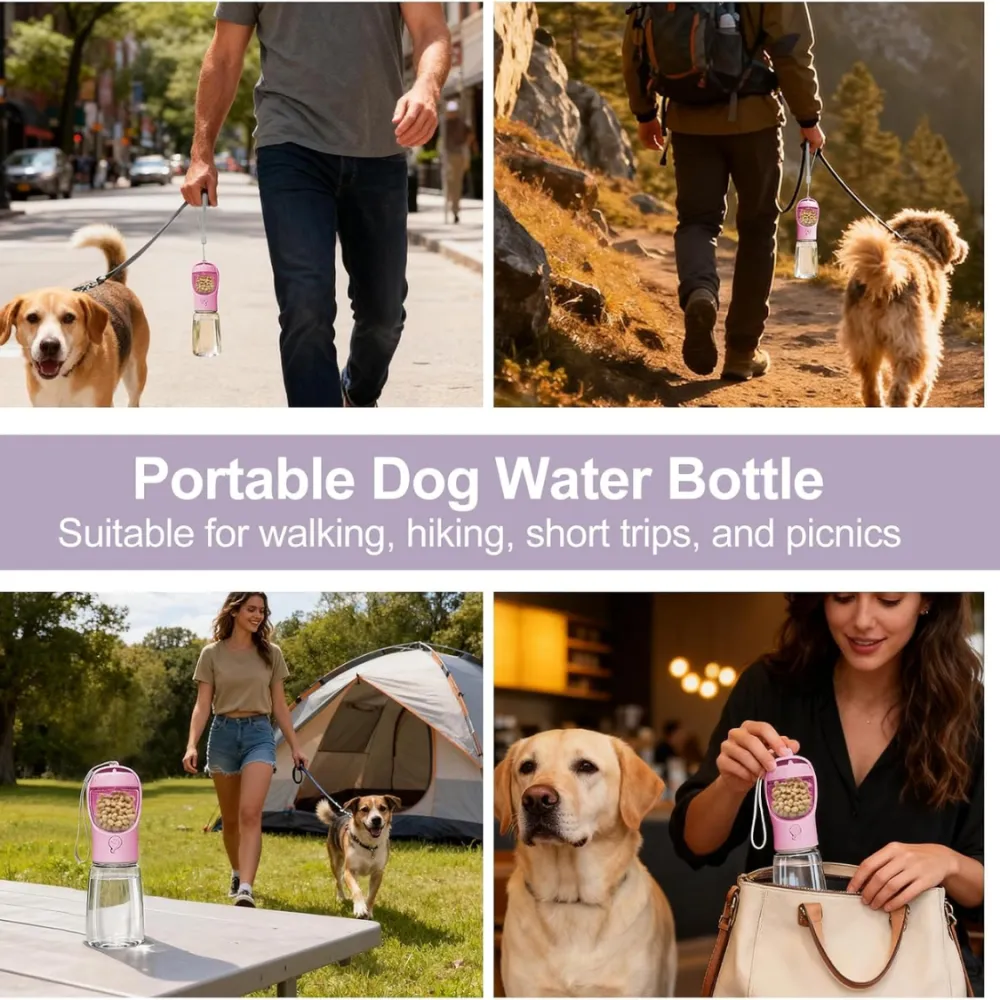 Portable Dog Water Bottle With Food 4