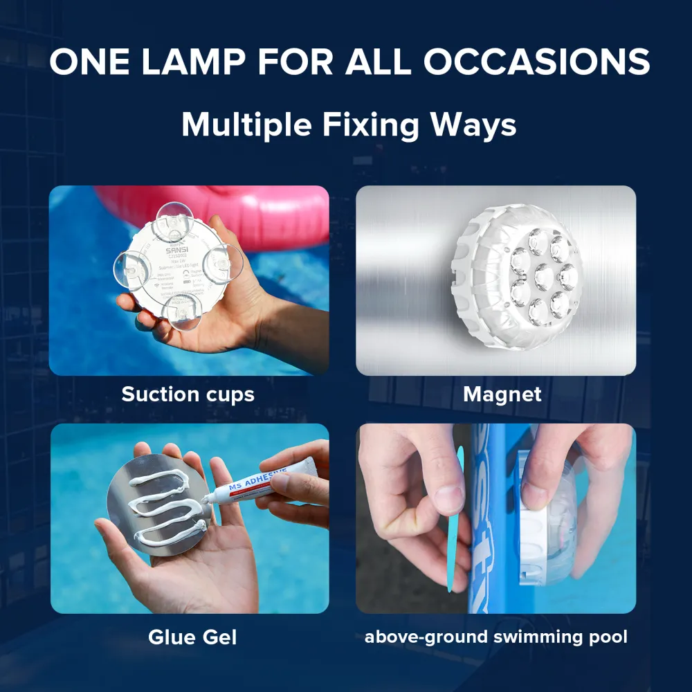 SANSI IP68 Waterproof RGB Pool Light 8