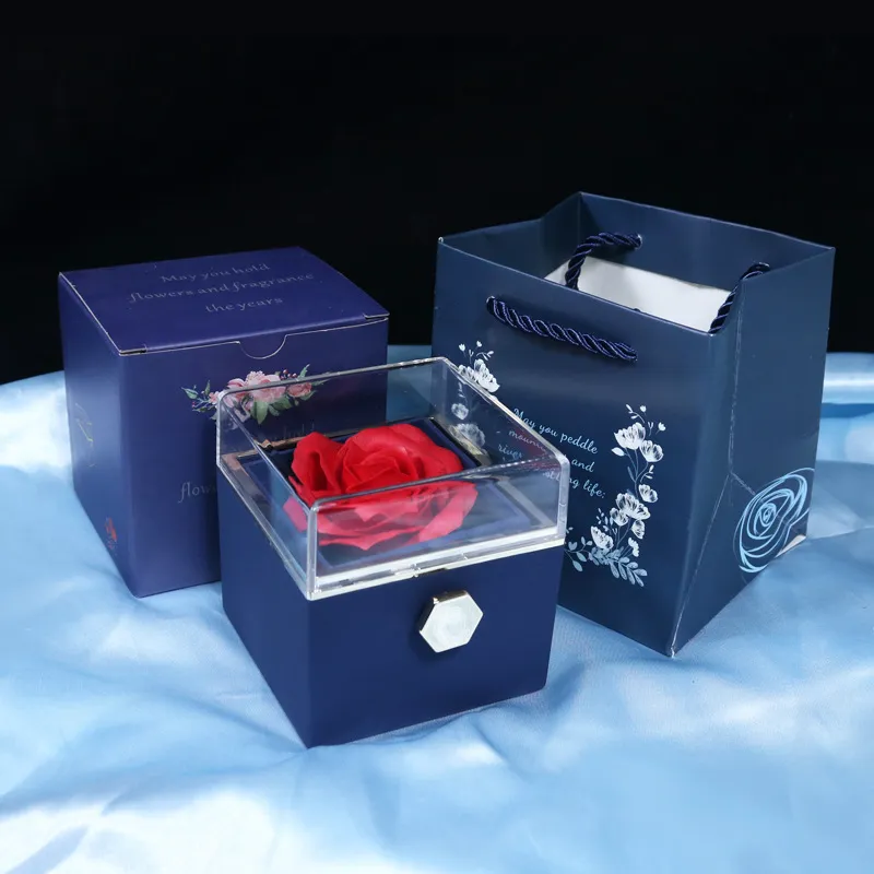 Rotating Soap Flower Rose Gift Box Creative 36