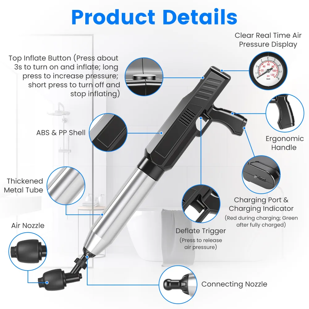 Electric Toilet Plunger With Air Pressure 11