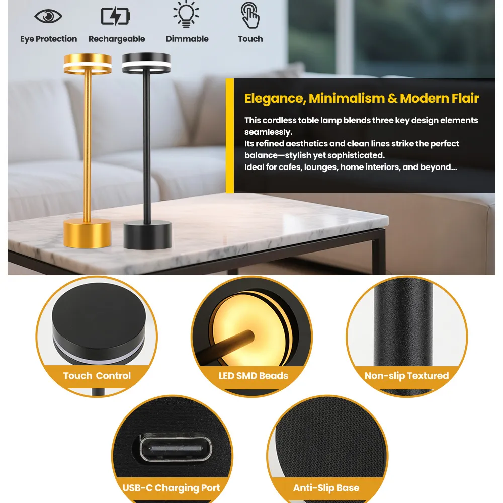 Cordless LED Table Lamp — 2 Pack 4