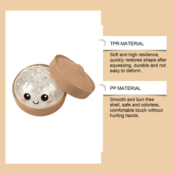 Cute Glitter Transparent Bun Toy