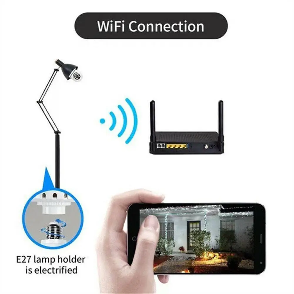 E27 Light Bulb Security Camera 4