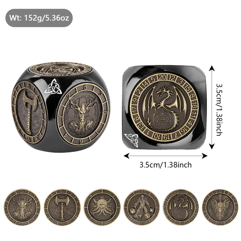 6-pack DND Dice Wheel Gift Box Set 3
