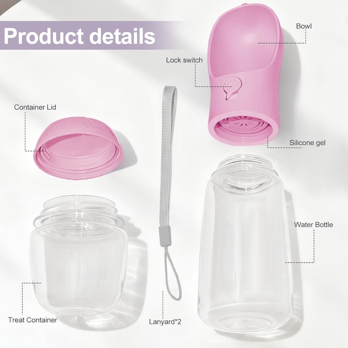 Portable Dog Water Bottle With Food