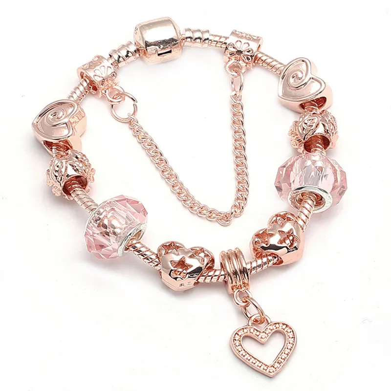 Fashion Love Geometric Rose Gold Bracelet 3