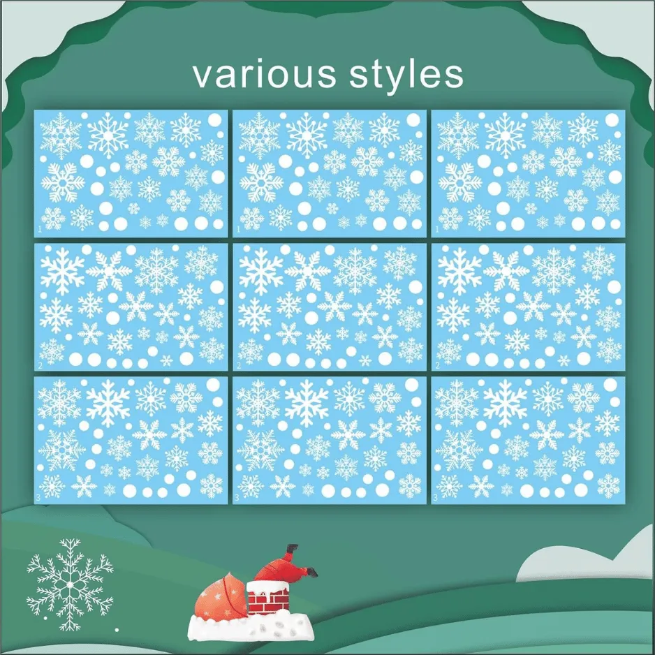 321pcs Christmas Window Decals 5