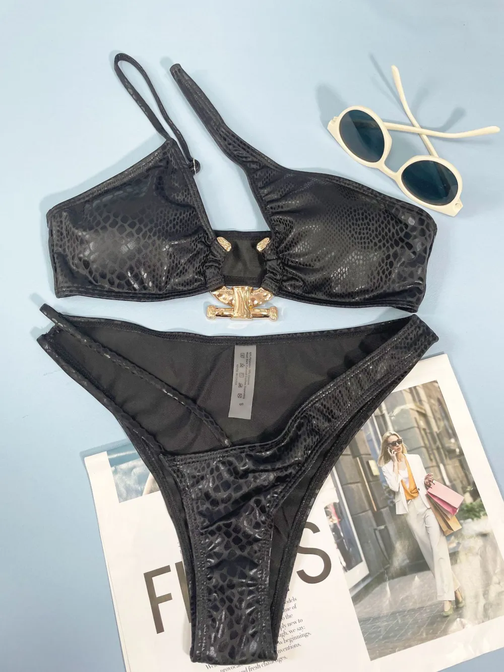 Women Bikini Serpentine Pattern Swimsuit 4