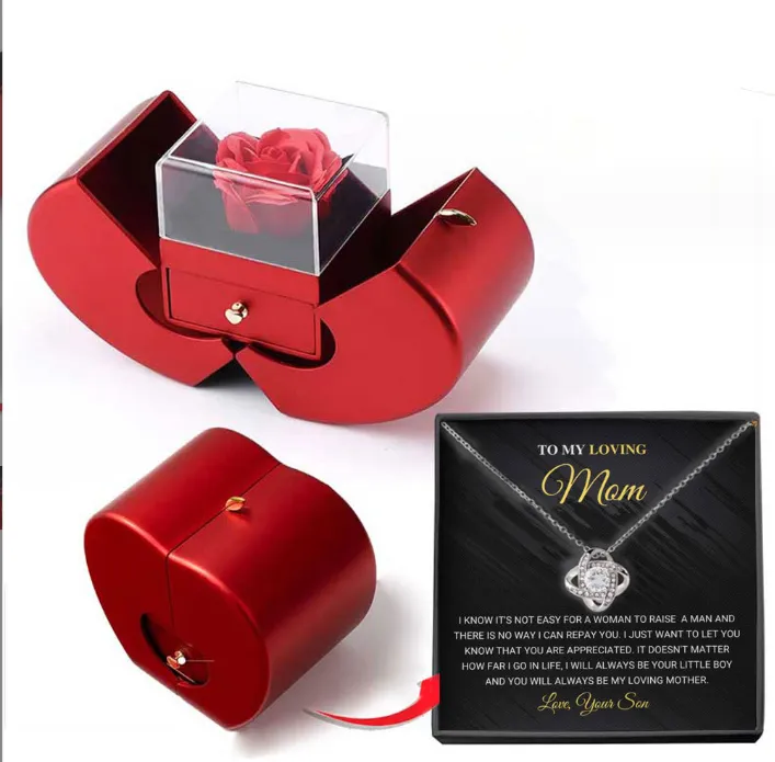 Fashion Jewelry Box Red Apple Christmas Gift 2