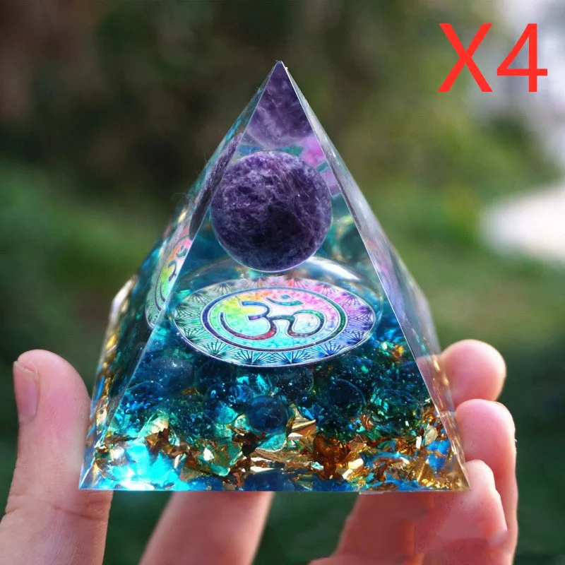 Pyramid Decoration Natural Crystal Gravel 13