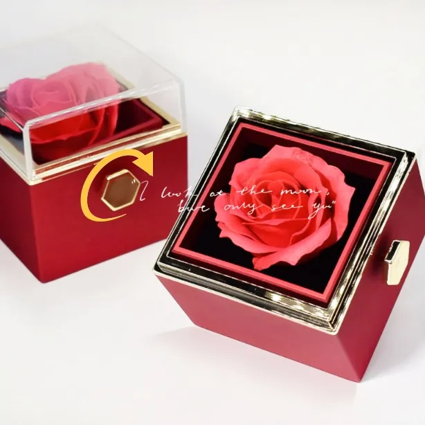 Rotating Soap Flower Rose Gift Box Creative 3