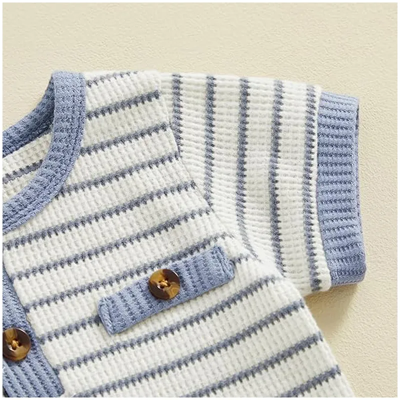 Baby Boy Summer Clothes Button Short Sleeve 6