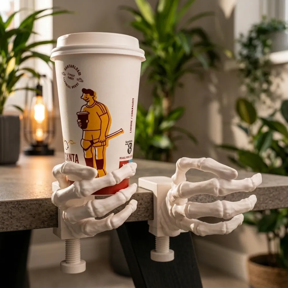 Skeleton Hand Clamp Cup Holder 3