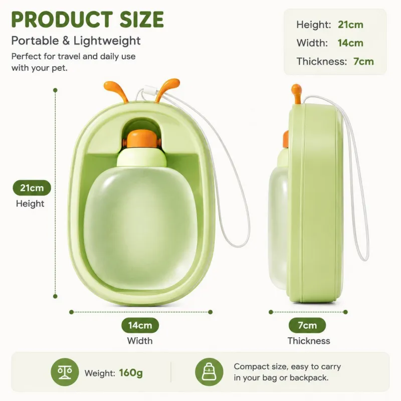 Portable Pet Water Bottle With Cute Antlers 4