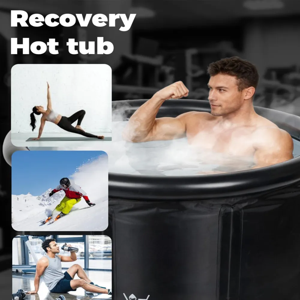 105 Gallons Ice Bath Cold Plunge Tub With 3
